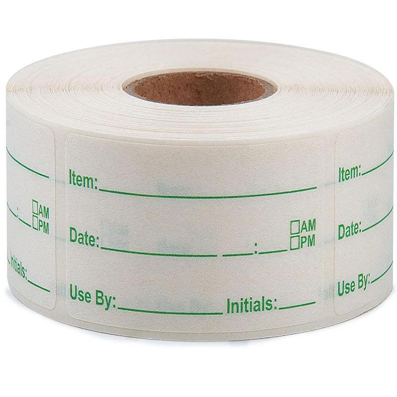 Rotating Self-Adhesive Kitchen Food Label Stickers, 2.5×5cm, 250/Roll Refrigerator Labels