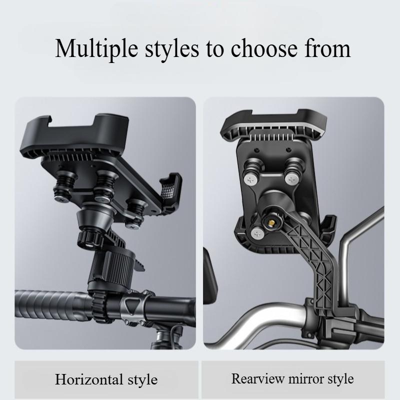 Shock Resistant Motorcycle Phone Holder for Delivery Riders Electric Bicycle Navigation Mount Stable Clamp for Mobile Phones
