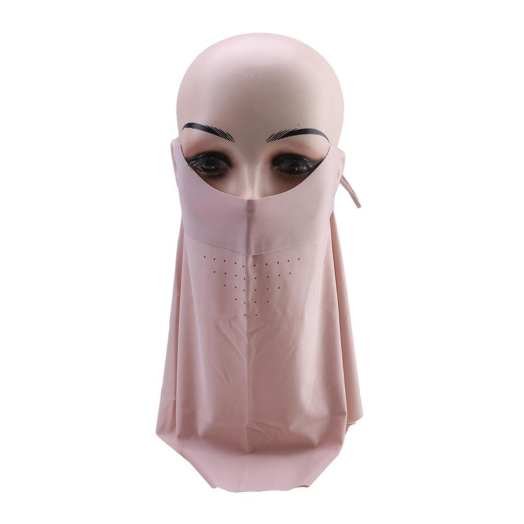 Women's outdoor sports trackless sunscreen facial mask imitation ice silk UV protection summer breathable thin