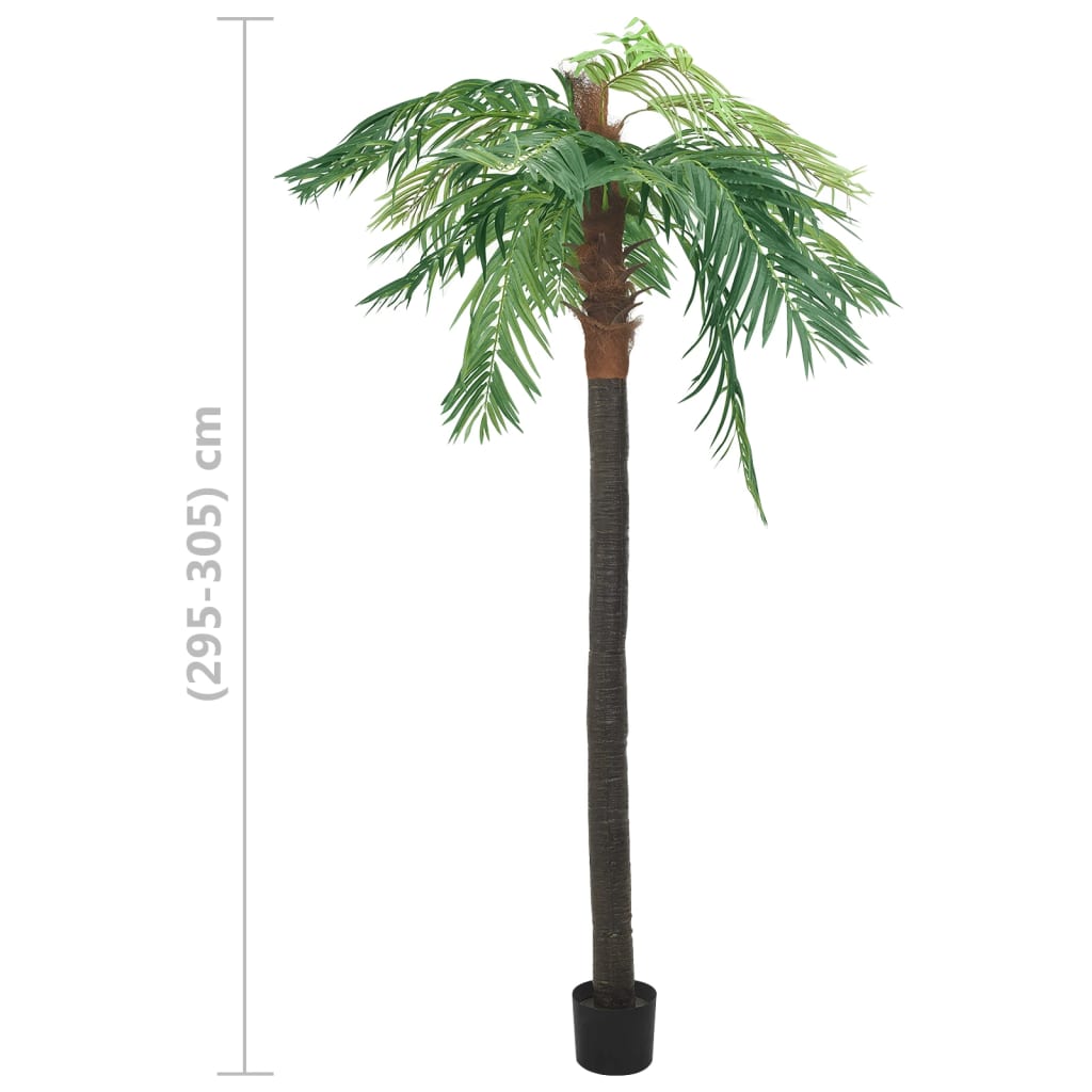 Vidaxl Artificial Date Palm In Pot, 305 Cm, Green