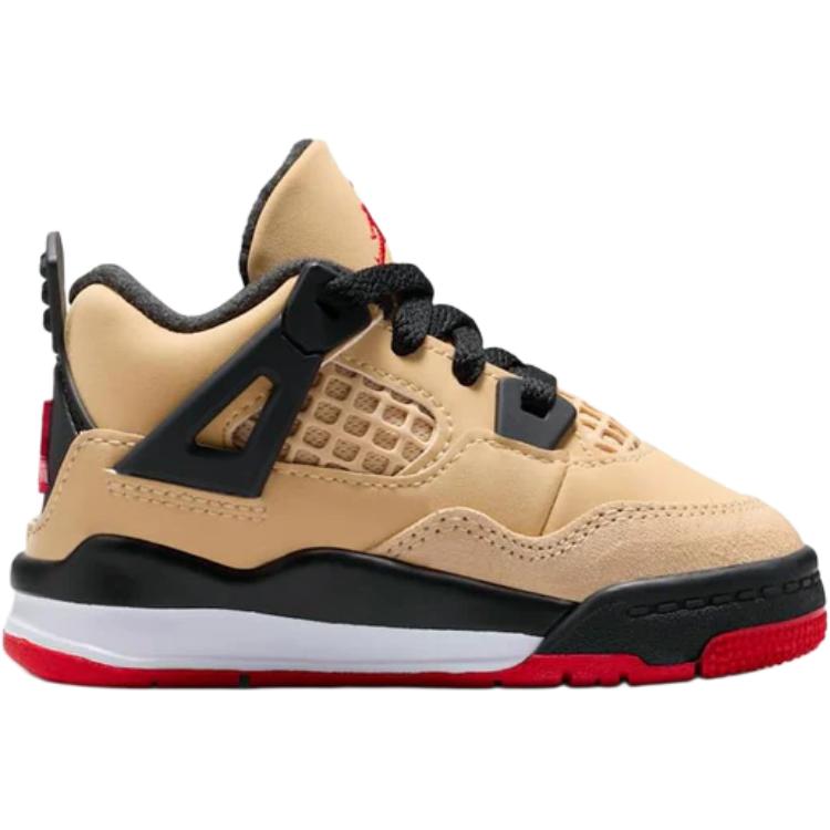 Air Jordan 4 Retro TD Pizza Baby Sneakers Tan Sesame White IH2095-200