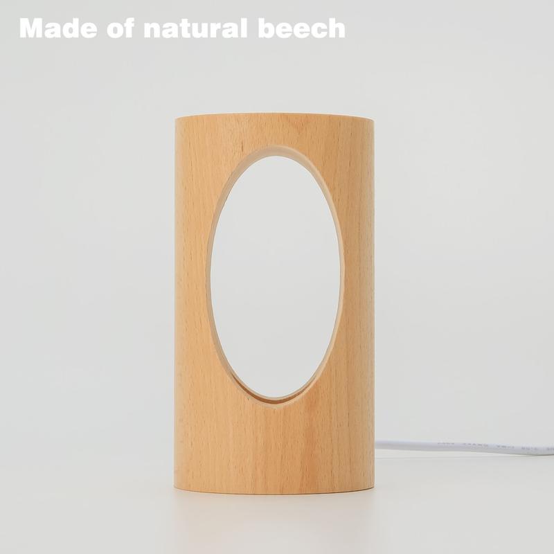 Wooden LED Desk Lamp, Night Light, Dimmed LED Lighting, Creative Table Lamp