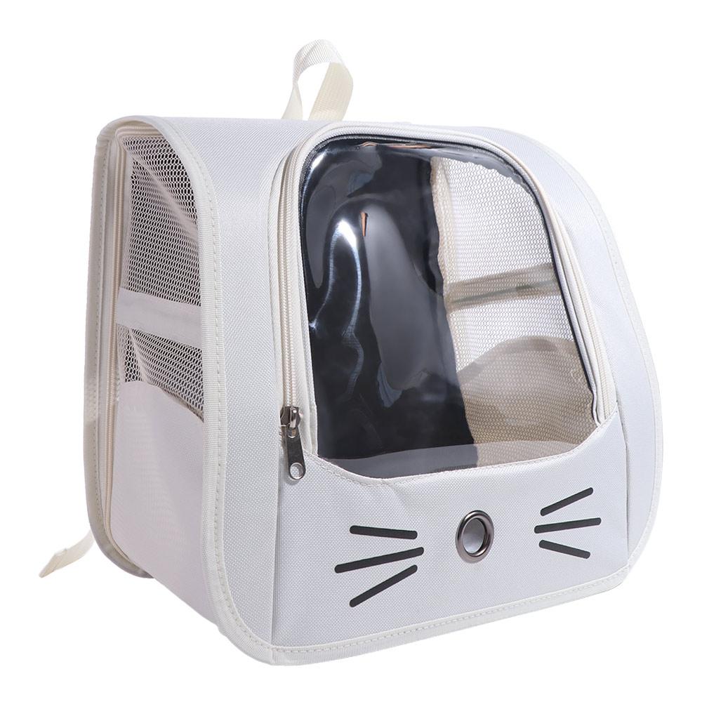 Large Capacity Cat Carrier Bag Transparent Breathable Cat Backpack Bag Water-resistant Foldable Pet Dog Backpack Travel Outdoor