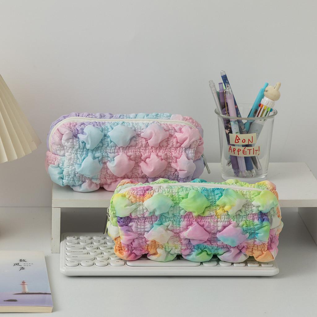 Theme Rainbow Pencil Case Storage Pouch With Large Capacity For Students Gift