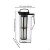 Refrigerator Pitcher with Infuser Infusion Strainer Clear Carafe Lid for Families,