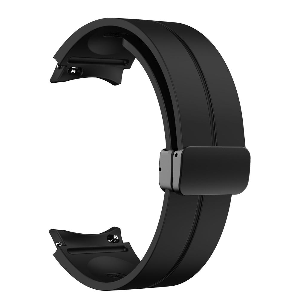 Magnetische D-gesp Siliconen Band Voor Samsung Galaxy Watch 6 5 4 Serie Sportband Voor Galaxy Watch 45 44 40/Classic 47 46 43 42
