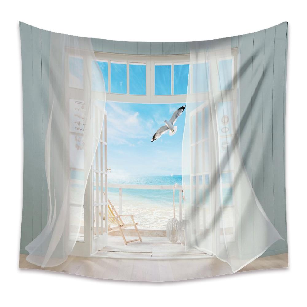 VIKAMA Home Bohemian Tapestry Room Decoration Hanging Cloth Background Cloth Ins Wind Hanging Cloth Landscape Tapestry