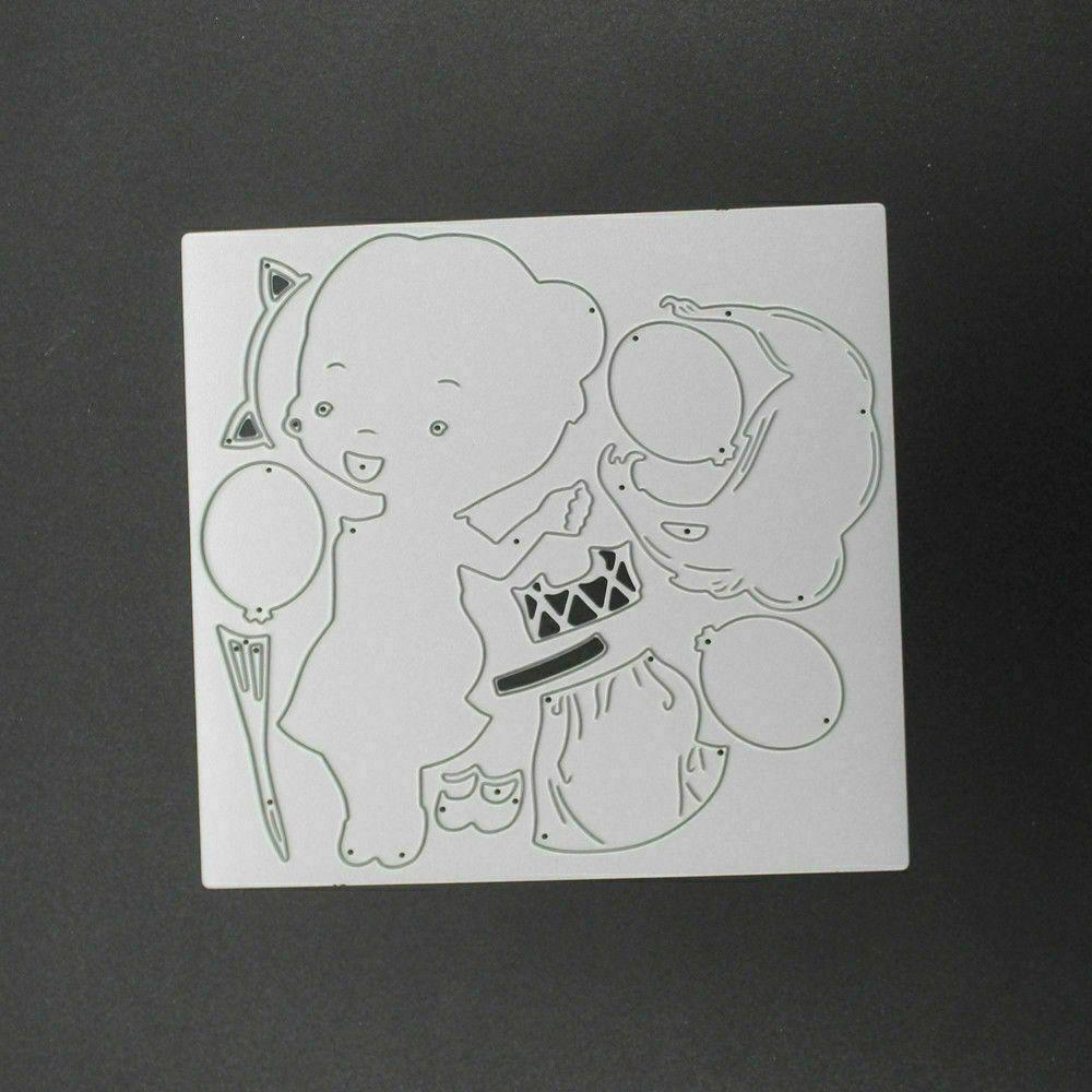 Balloon Girl Cutting Dies Metal Stencil DIY Scrapbooking Album Paper Card Embossing Craft Die Cut Frame