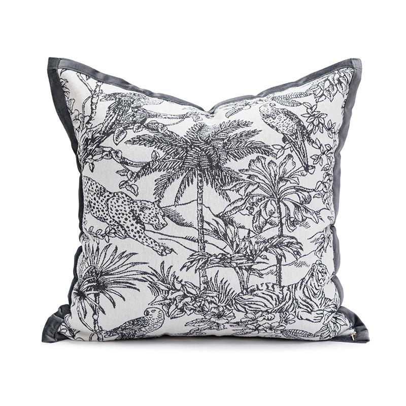 

Скандинавский черно-белый геометрический плюшевый чехол для подушки для спальни и эркерного окна 45*45 cm no insert