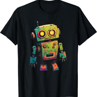 Colorful Sci-Fi Robot - Cute & Funny Stage Outfit T-Shirt