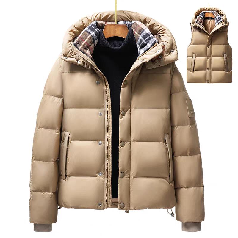 

2025 Stylish Thickened White Duck Down Vest – Detachable, Warm, and Trendy Cold Protection 2XL