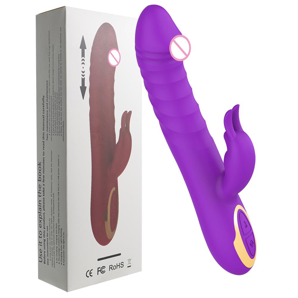Rabbit Vibrator For Women Dildo Female Vagina Masturbaror Clitoris Stimulator G-spot 10 Speeds Dual Motors Massager Adult Goods