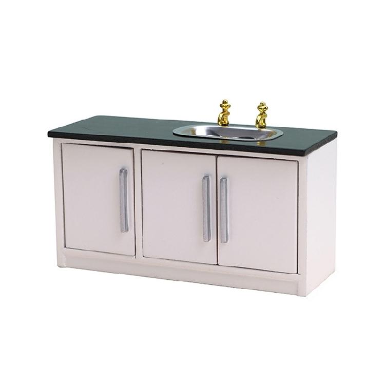 1:12 Миниатюрной Деревянной Мебели Кухонный Шкаф Раковина Плита Аксессуары для Кукольного Домика