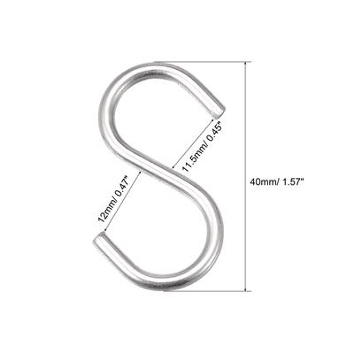 S Shaped Hook Clasps Clasps Hooks Storage Rack Household Organizer for Hanging Objects In Kitchen Garden 4/16Pcs 1.57"/2.6" Long