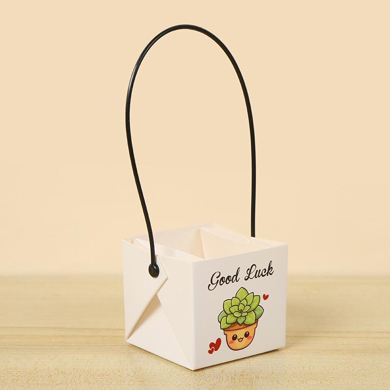 30pcs Paper Gift Bags with Handle Flower Gift Boxes Bouquet Bags Portable Treat Boxes Floral Gift Bags Party Favors Bags Tote Bags for Birthday Party