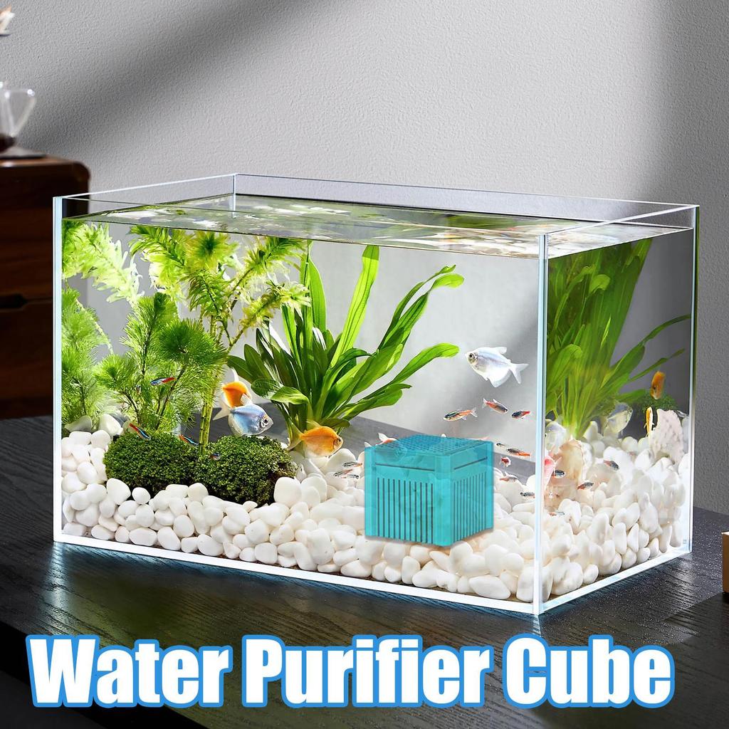 Water Trough Purifier Cube Fish Tank Water Purifier Cube Charcoal Deodorizer Filtration Aid For Freshwater Saltwater