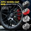 New 4pcs 75mm  For Mercedes Benz Black Red Raised Car Styling Wheel Center Cap Hub Covers Badge Car Accessories AMG A00040009001