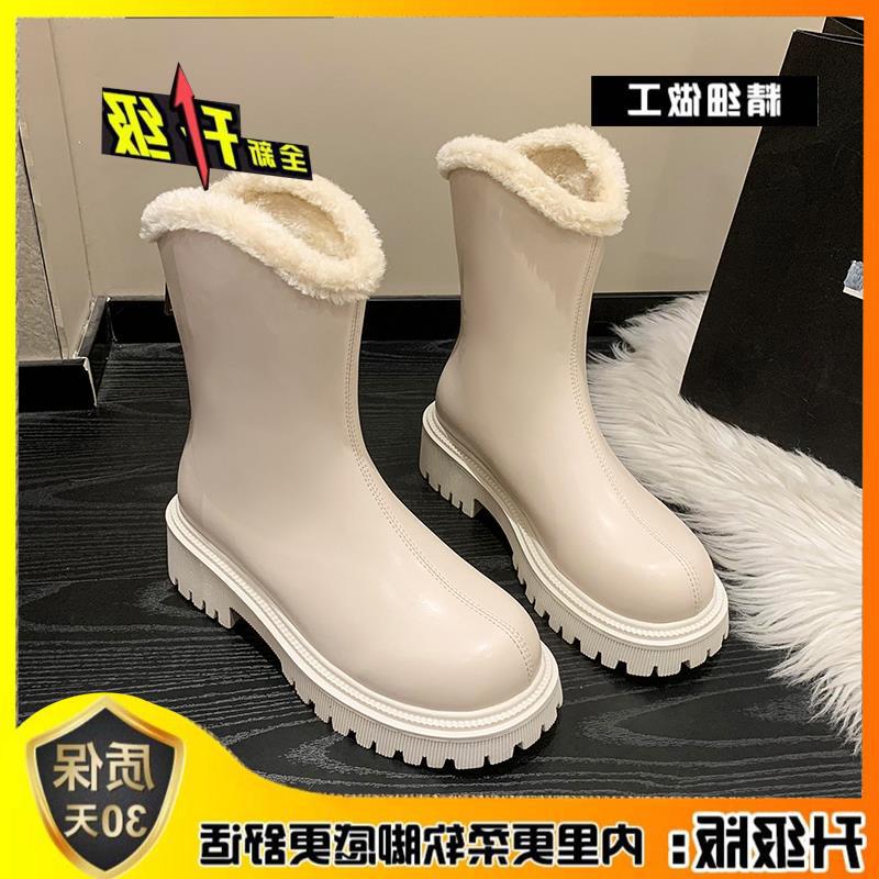 

Cotton shoes large size short tube warm waterproof velvet short boots snow boots women s thick-soled Martin boots thin winter fashion 35