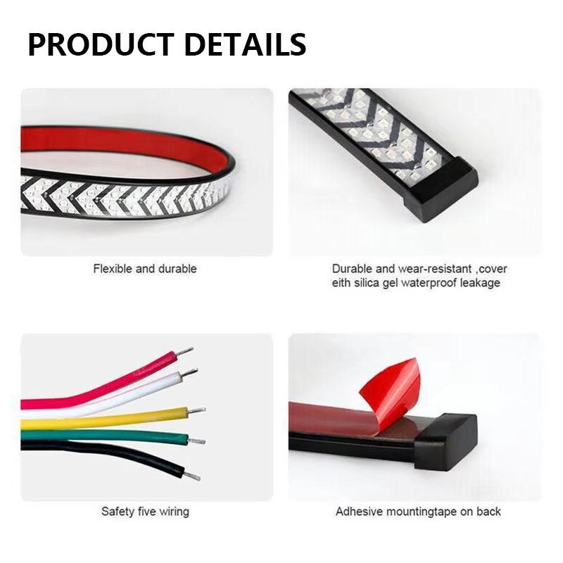 Car Truck LED Tailgate light Strip for Jeep Pickup Turn Signal Lamp Reverse Brake Lamp Sequential Flowing Turnning Lamp 12-24V