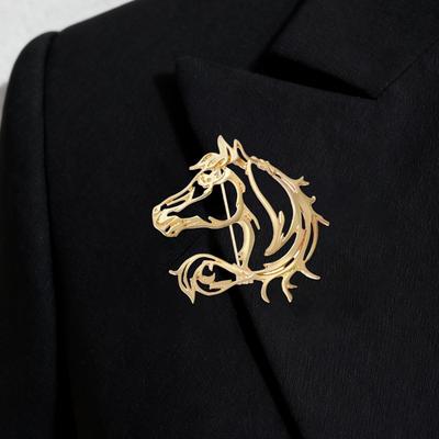 Handmade Horse Brooch Pin Animal Lapel Pin Costume Accessories  Elegant Gift for Women Men, Banquet Party Jacket Scarf