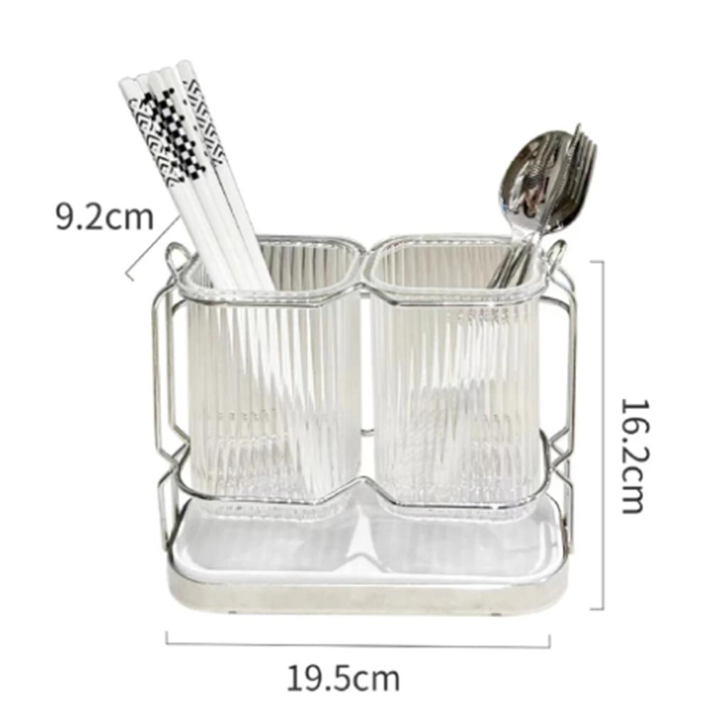 Nordic Luxury Kitchen Organizer Utensil Holder Cutlery Drainer Kitchen Tableware Storage Rack Plastic Chopstick Spoon Rack