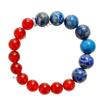 Large Particle Oil Painting 12Mm Natural Lapis Lazuli Chalcedony Agate Bracelet Bracelet