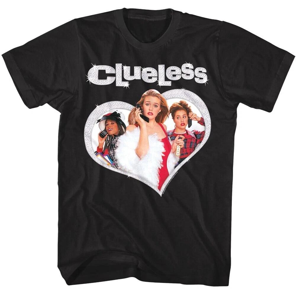 Clueless Bling Heart Black Men s T Shirt M
