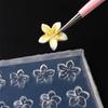 Handgemachte DIY Frangipani Silikon Nail Art Form für Maniküre Modisches Blumen Nail Art Design Form Hochtransparente Vorlage