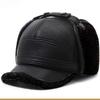 Winter Cotton Thickened Ear Protection Hat Leather Baseball Caps Adjustable