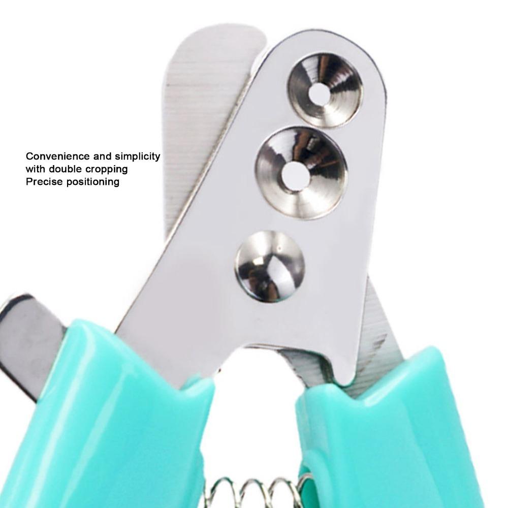 Dual Hole Pet Nail Clipper Metal Blades Dual Hole Dog Nail Cutter  Household Pet Grooming