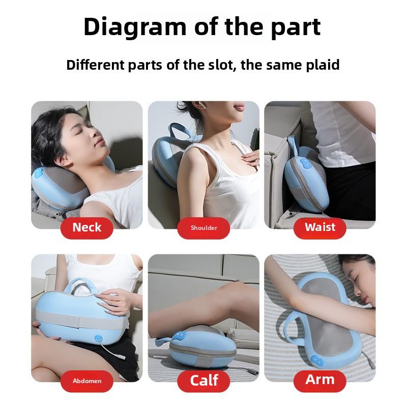 Cervical Spine Electric Massage Pillow Simulation Human Hand Kneading Heating Cervical Spine Massage Pillow Shoulder and Neck Dual-purpose Massager