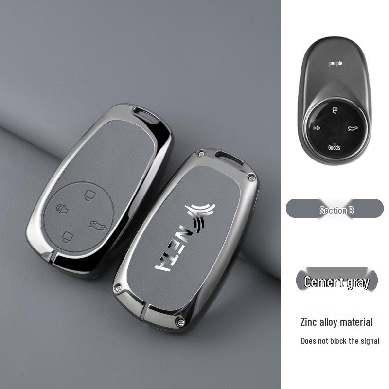Nezha S Key Case: Luxury Metal Hanging Key Buckle for New Energy V Car – Anti-Lost Remote Control Bag for Men (U2/GT)