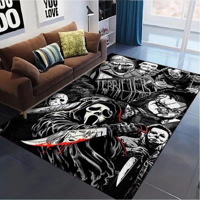 Horror Movie Series Carpet Rug for Living Room Bedroom Home Sofa Decoration,Kids Play Non-slip Floor Mat