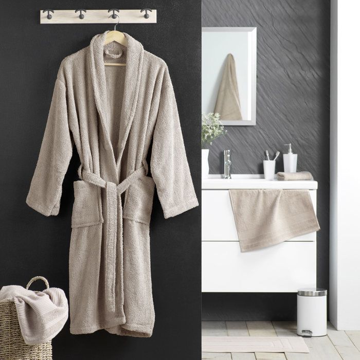 Peignoir Col Chale Tendresse taupe