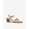 Simplet By Esquire Simple Women Lauren Buckle Stitch Sandals Ivory
