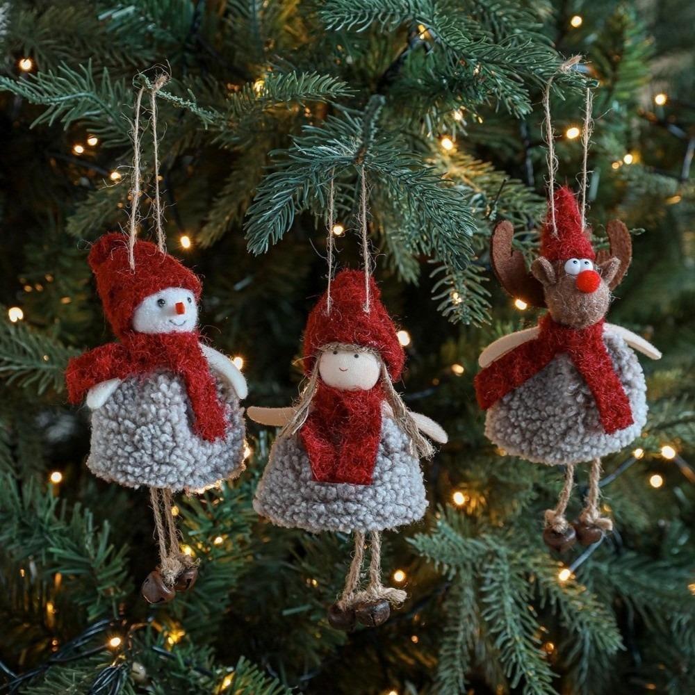 Fabric Animal Pendants Christmas Doll Ornaments Christmas Tree Hanging Christmas Tree Decorations