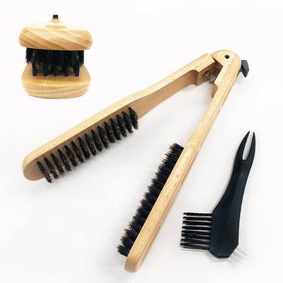 Vess SPR28B Alisador Elección Profesional para Alisador Doble Hecho con Cerdas de Cerda Natural y Natural Suave en el Se Puede Usar como Plancha de Pelo