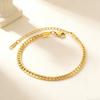 Jewelry Two-strand Woven Bracelet Fashion Personality Versatile Chain Stainless Steel Gold-plated Bracelet
