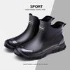 Fashion men's low-top non-slip rain shoes one-pedal wading shoes kitchen non-slip water shoes rubber shoes dad waterproof shoes men