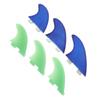 3PCS Surfboard Thruster Fins Fiberglass Fishtail Surfboard Fin Replacement for FCS1