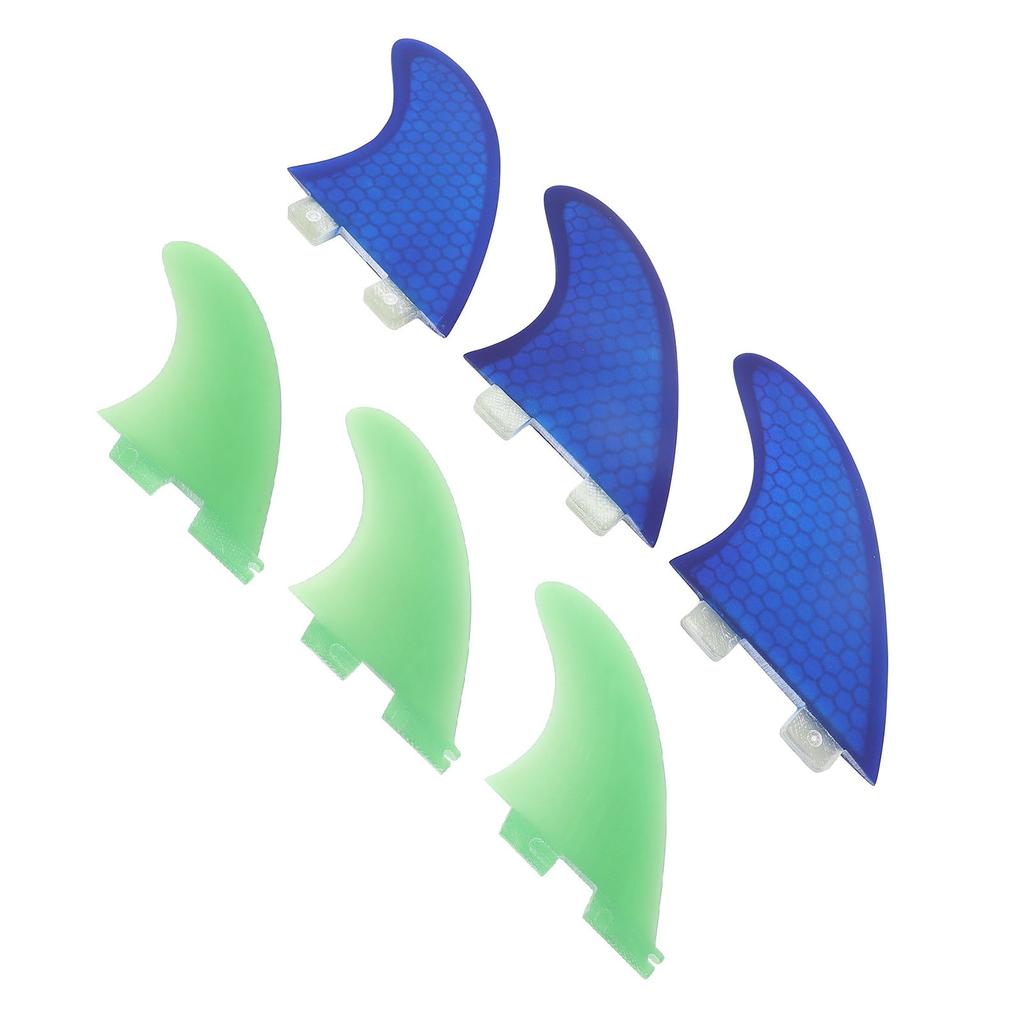 3PCS Surfboard Thruster Fins Fiberglass Fishtail Surfboard Fin Replacement for FCS1