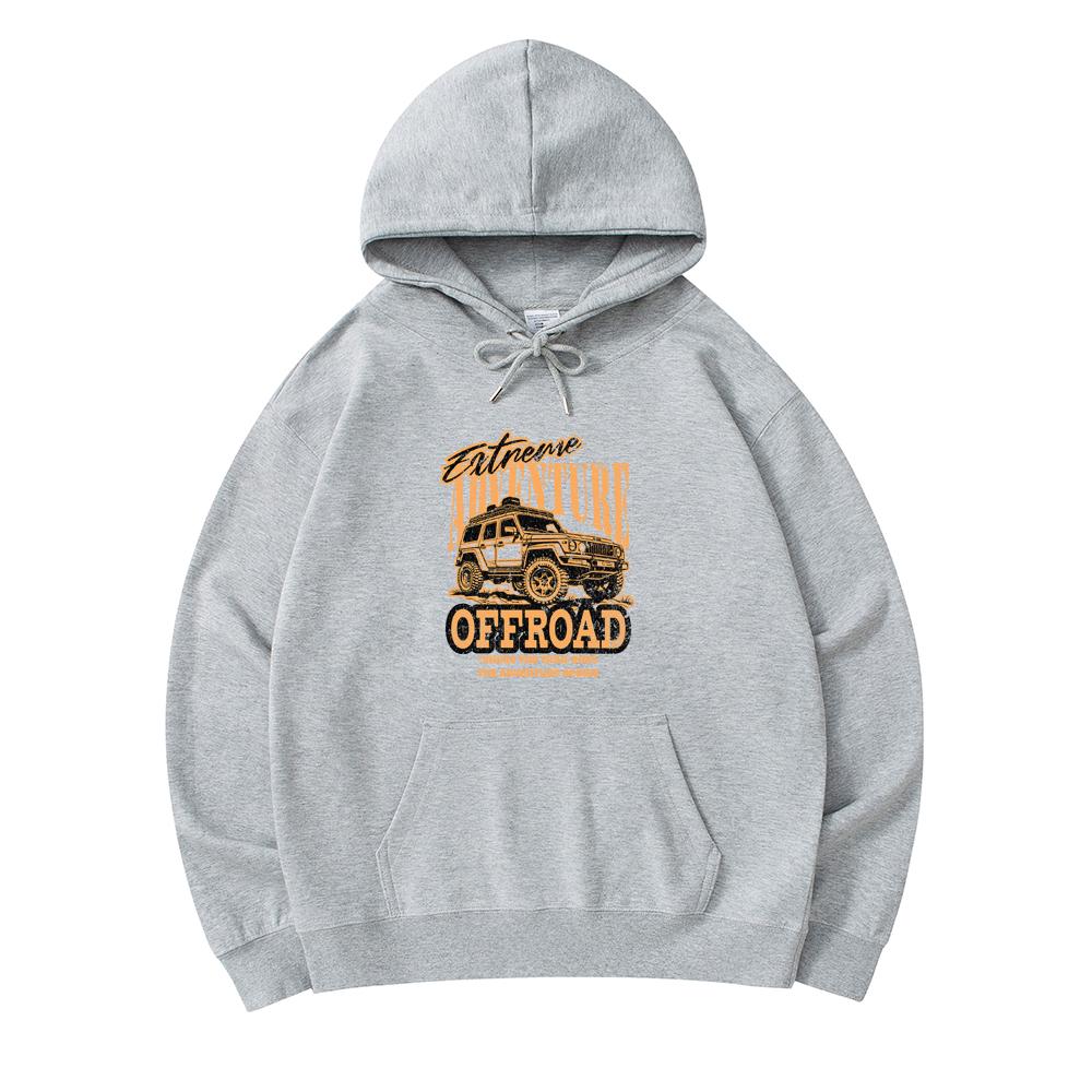 

300 GSM Men s Cotton Hoodies Offroad Print Premium Cotton Sweatshirt XS армия зеленый