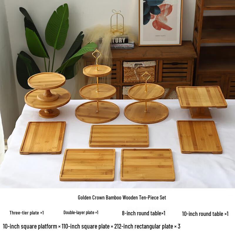 Деревянный набор для десертов «Лес Золотой Короны»