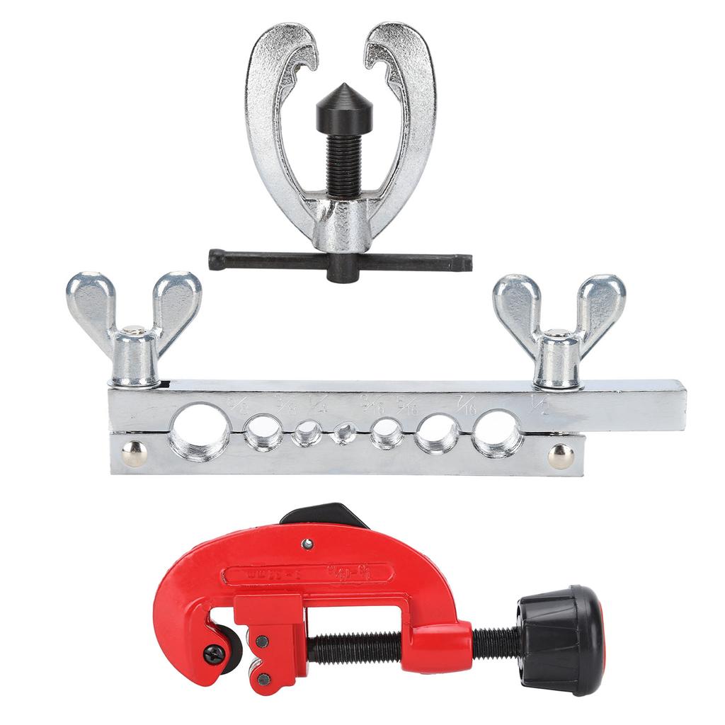 10Pcs Flaring Tool Kit Double Single Automotive Brake Line Tube Cutter 7 Dies CT?2029