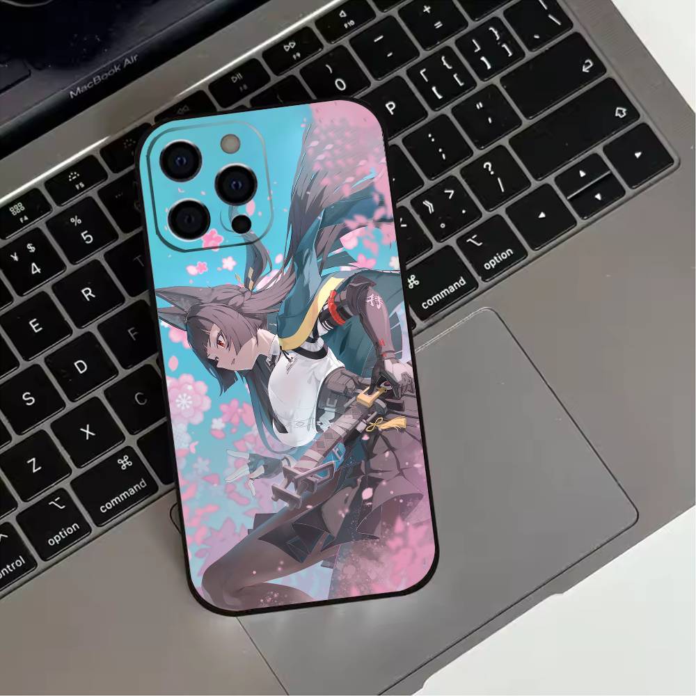 Zenless Zone Zero Miyabi Hoshimi Phone Case For iPhone 17,16,15,14,13,12,11 Plus,Pro Max,XS,Soft Silicone Black Cover