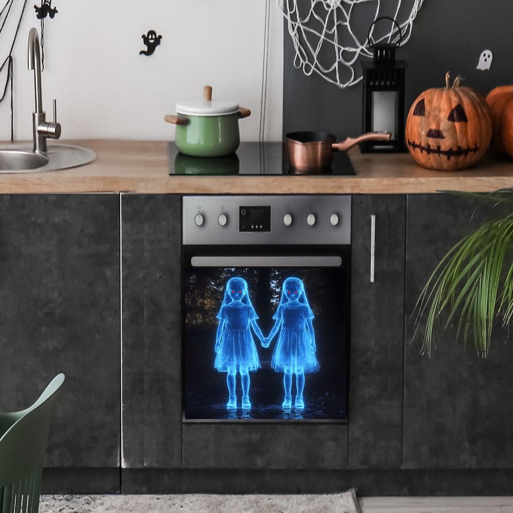 In Hand Halloween Hand Ghost Girl Glass Kitchen Home Decoration Stickers Wall