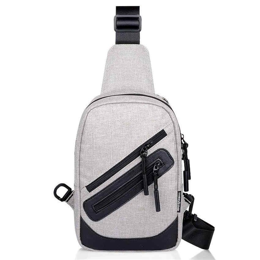 Men's Shoulder Bag Diagonal Cross-body Sports Oxford Cloth Chest Bag Student Messenger Bag