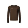 Color Block Letter Print Fitness Knit Long Sleeve Raglan T-Shirt Men Tops Brown Chestnut A11M411208F-BN