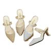 European and American Sandals Women's Summer Pointed Head New Korean Version Bag Head Versatile Sexy Stiletto High Heels Dual-purpose Cool Slippers