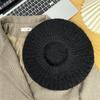 Coarse wool beret women's plain face versatile soft waxy thickened warm face small knitted painter hat